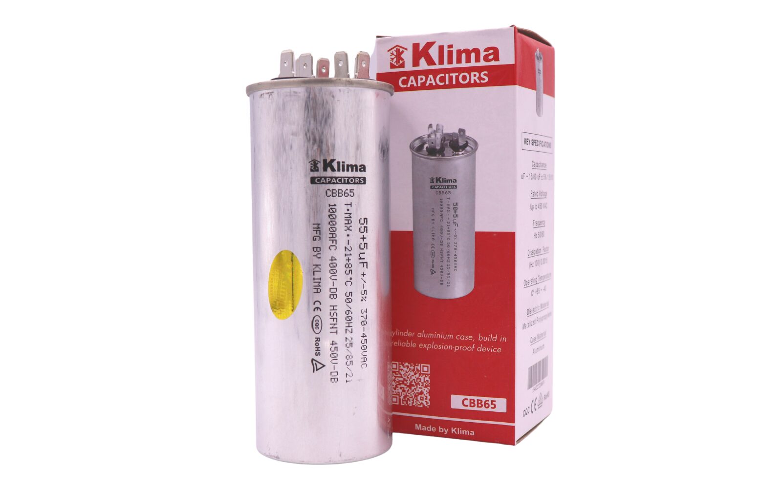 Klima Capacitor CBB65 55+5µF